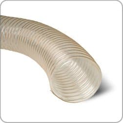 PU Clear Flexible ducting Hose, 80mm Dia. x 2m Long, for dust, Fume, Vapour and woodwaste Extraction, Ventilation