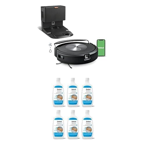 Bundle of iRobot Roomba Combo j7+ Self-Emptying Robot Vacuum & Mop + Authentic 6-Pack Hard Floor Cleaner