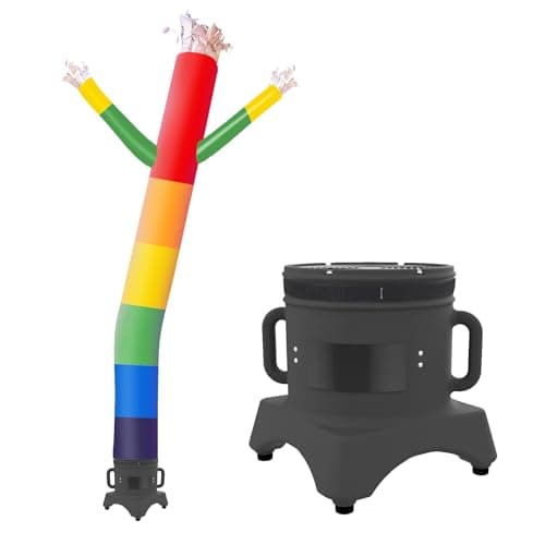 MOUNTO 3.5m Inflatable Sign with Wavy Dancer for Men Rainbow