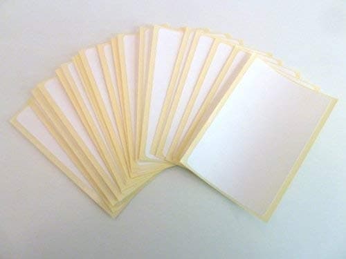 Pack of 25, 97x63mm Rectangle, White Plastic Labels, Permanent Adhesive, Sticky Durable Poly Waterproof Stickers