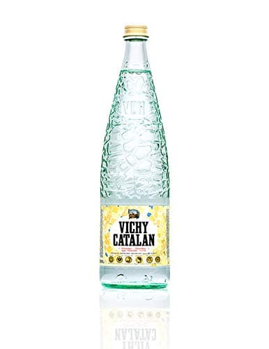 WATERVichy Catalan - スパークリングミネラルウォーター - 33オンス (1リットル) (ガラスボトル12本)
