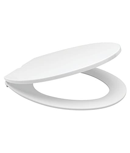 AAI European Easy Move Wall Hung Commode Toilet Plastic Seat Cover, White