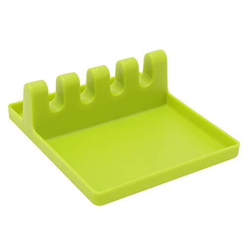 Spoon Rests,ZISY Kitchen Utensil Rest,Ladle Spoon Holder for Kitchen/Stove Top,Cooking Spoon Holder (Green)