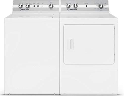Speed Queen TC5000WN 3.2 cu. ft. 26 Inch Top Load Washer with Speed Queen DC5000WE 27 Inch Electric Dryer with 7 cu. ft. Capacity kit
