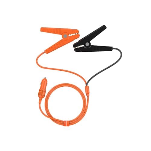 Jackery PowerCable 12V Automobile Lead-Acid Battery Charging Cable, Cigarette Lighter Plug to Alligator Battery Clamps for Car Battery, Compatible with Solar Generator Explorer 1000/500/300/240