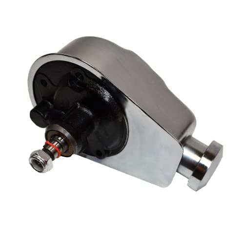 A-Team Performance Chrome Power Steering Pump Kit - JM2000C Saginaw P Series, Chrome Aluminum - Smooth Steering Control for Classic Cars & Engine Swaps - Compatible with GM Vehicles 1955-1976