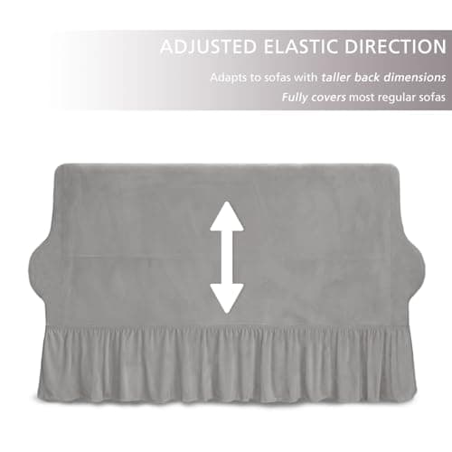 NICEEC Loveseat Cover Super Soft 1-Piece Light Grey Slipcover for Loveseats Stretch Universal Spandex Couch Cover for Living Room Easy Fit Washable Furniture Sofa Protector with Skirt