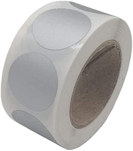 300 x Scratch Stickers for Cards, Silver Labels, Circle, Scratching Stickers, Self-Adhesive Scratching Stickers for DIY Postcards, Surprise Letters, Secret Letters, Message Guestbook, 300 Pieces