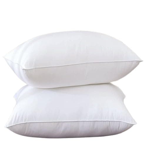 AVOOLICushion Inserts 35cm x 35cm (14" x 14" inches) Quick Rebound Fluffy White Cushion Inner, Perfect Hollowfibre for Sofa Cushion Pads (Pack of 2)