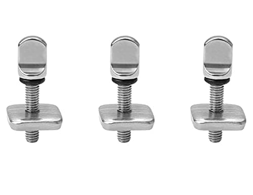 3 Pieces Surfboards Fin Screw Set Tool and Plate Replacement Kit, Surfboard Tail Flat Straight Brace Brackets, for Long Board, Inflatable SUP, Paddle Boards, Silver
