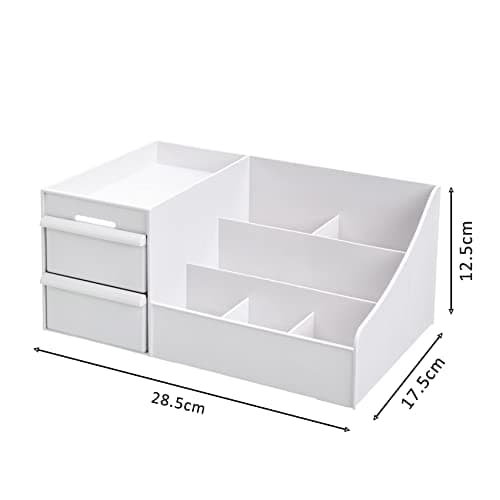 ALOXE Cosmetic Organizer Box Drawers Storage Plastic Stationary Box | Make Up Organiser For Women