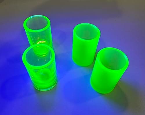 Uranium Glass Tableware (Glow Under UV) - Glass for Shots, Czech Republic (Frosted)