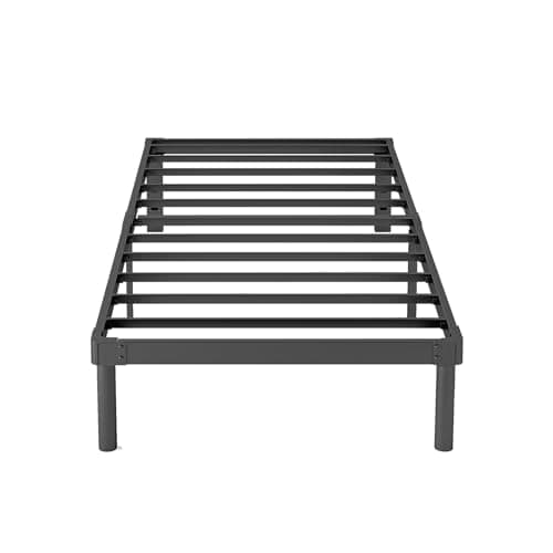 SunnyDaze 12 Inch High Platform Twin XL Bed Frames No Box Spring Needed, Metal Twin XL Bed Frame, Heavy Duty, Easy Assembly, Noise Free, Black