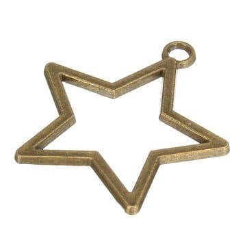 Making Star Frame Setting Pendant - 1PCs