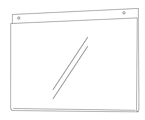 Clear Acrylic Wall Mounted Sign Holder (7 x 5)