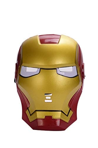 Cosplay Iron Man Mask with Blue Light-Up Eyes