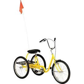 Medium Duty Industrial Tricycle, 3 Speed, Coaster Brake, Yellow