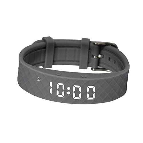 Pivotell Vibratime Vibrating Reminder Watch - Black with Additional Grey Strap - with up to 10 Daily Alarms