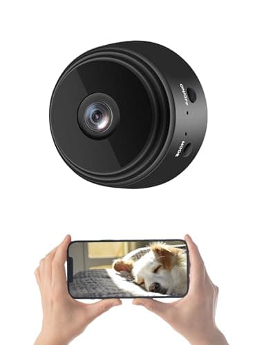 Dpofirs A9 Surveillance and Security Cameras, 1080P HD Home Mini Camera with Magnetic Back Cover, Compact Indoor Camera for Home Office Courtyard (black)