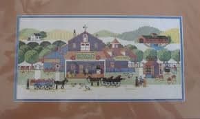 Dimensions Wysocki's Orchard Counted Cross Stitch Kit No. 3586 from The Charles Wysocki Collection ~ 16”x 8” ~ Vintage 1985 / Retired/Discontinued by Manufacture