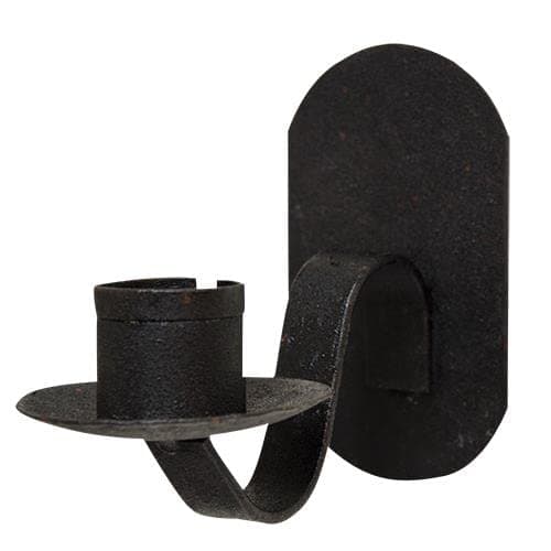Black Iron Wall Sconce Candle Holder 3.5 Inches Long (1 Single Sconce)