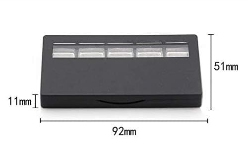 1Pack Empty Eyeshadow Containers with 5 Aluminum palettes Pans DIY Eye Shadow Pigment Tray Holder Case Portable Cosmetic Makup Accessories DIY Beauty Tool for Women Lady Girls (Black)