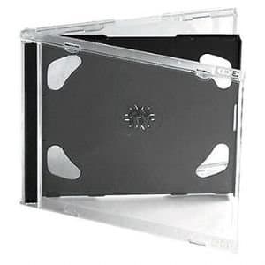 MasterStor CD/DVD Double Storage Jewel Cases 10.4mm for 2 Cd Disc with Black Tray in (pack Of 1,2,5,10,25,50,100) (50pack)
