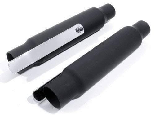 UNIVERSAL Black Shorty Straight Cut Exhaust Silencer for Harley Davidson