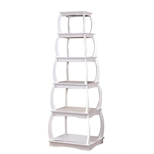 66'' Wooden Multi-Functional Display Shelf Bookshelf 5 Tier Bookcases Storage Rack Shelving Unit Collection Shelf, White