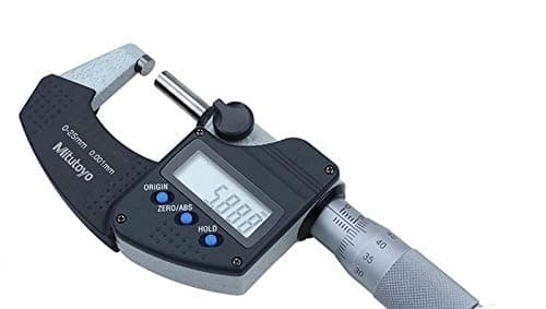mlabs Mitutoyo Digital LCD Micrometer Screw Gauge 0-25 mm Range, 0.001 mm Graduation, -0.001 mm Accuracy