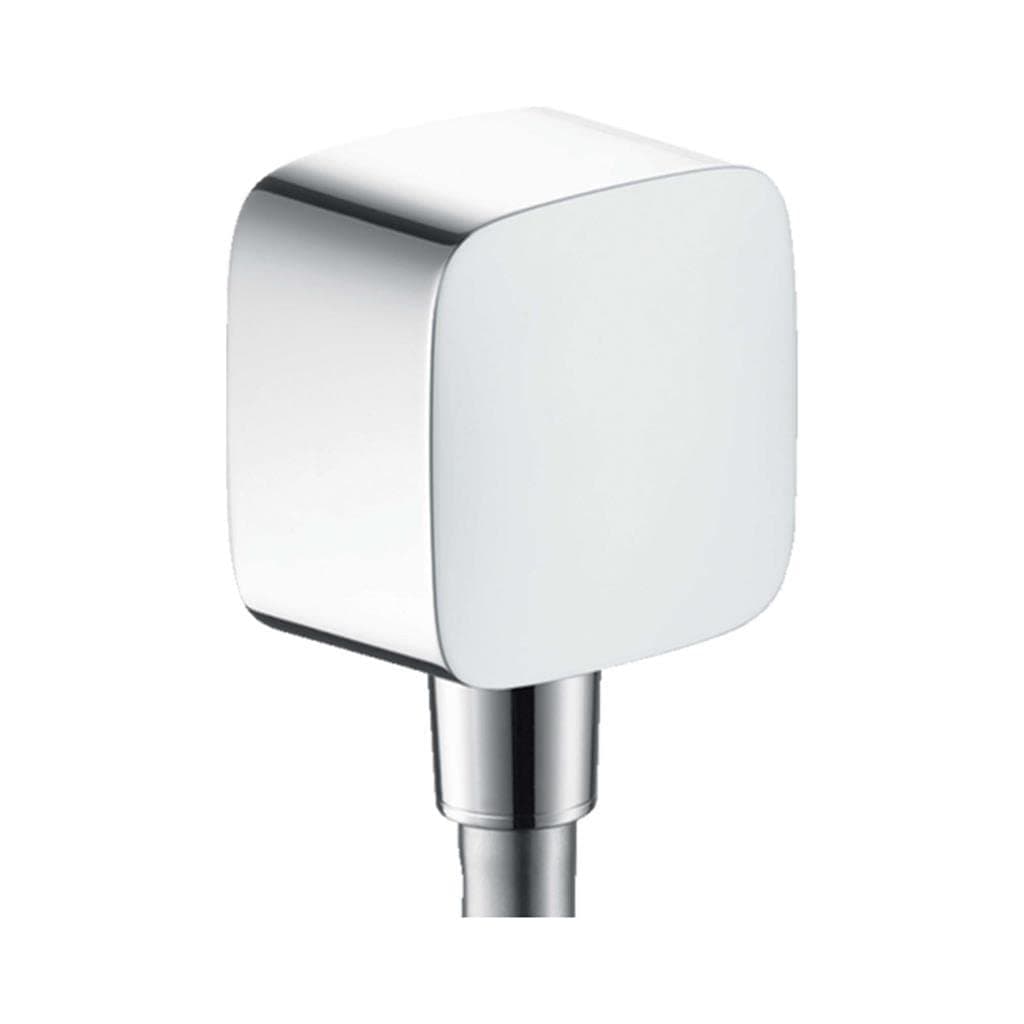 hansgrohe 26457000 FixFit Wall Outlet with Non-Return Valve Chrome, Silver