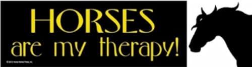 Horses are My Therapy Bumper Sticker