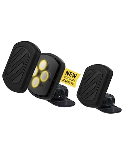 Scosche MXDM Extra Strong MagicMount Magnetic Phone Holder for Car Dashboard with Extra Strength Magnet and Thicker Metal Plate for Max Hold, Cell Phone Mount Compatible with iPhone and More,Pack of 2