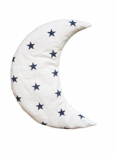 Linden 36256 Cherry Pit Pillow Moon – Stars White