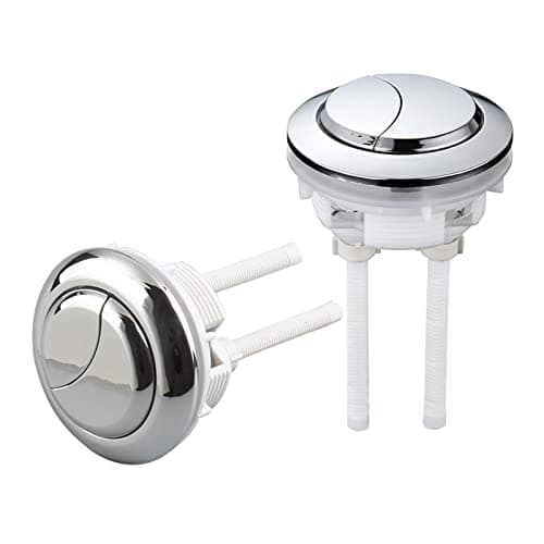 2PCS Toilet Flush Button Replacement, 38 mm Toilet Dual Flush Push Button, Round Head Dual Flush Toilet Push Button for Bathroom Toilet Water Tank Repair