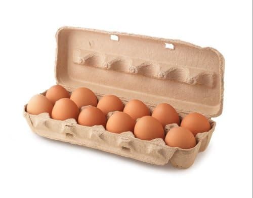 Inditradition Reusable Egg Storage Carton Boxes (Pack of 10) | For 18 Eggs Each Box, Natural Pulp Paper Boxes (Brown)