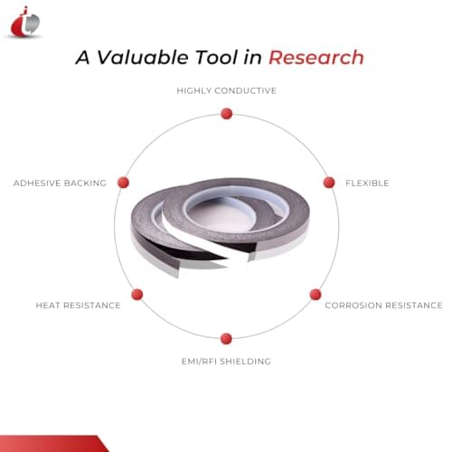 Carbon Conductive Tape (Double Side Conductive) (Size: W 8mm x L 20mm x T 0.16mm) (Pack of 1)
