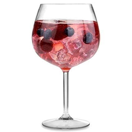 Set of 2 Extra Large Unbreakable Copa Balloon Gin Glasses. Capacity 860ml. Made from BPA Free Tritan Plastic. Dishwasher Safe