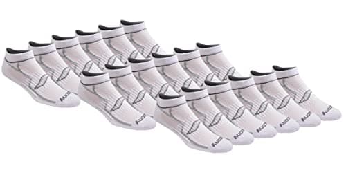 Saucony Mens Multi-pack Bolt Performance Comfort Fit No-show Socks Running Socks (pack of 12)