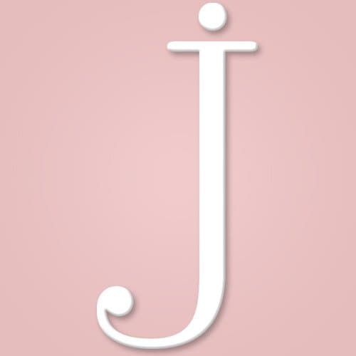 Wooden Wall Letter Hanging Initials Letter: J