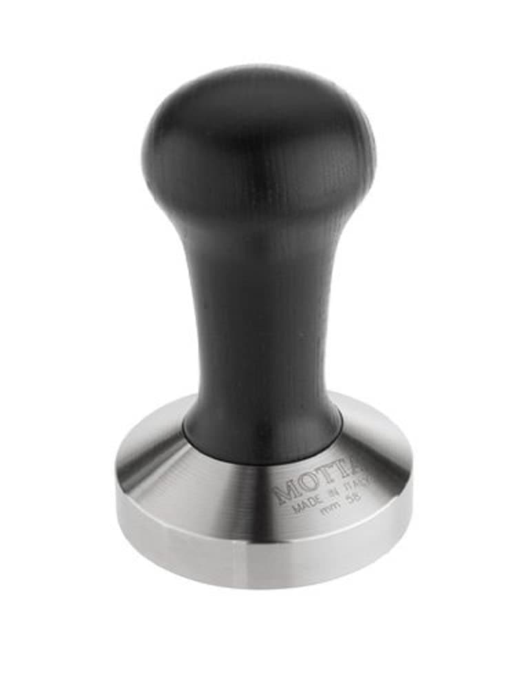 8100/B Professional Flat Base Coffee Tamper, 58mm, Black Handle