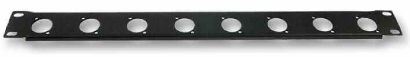 PRO SIGNAL PSG03789 1U 19" Rack Panel Punched for 8x XLRs - Unloaded