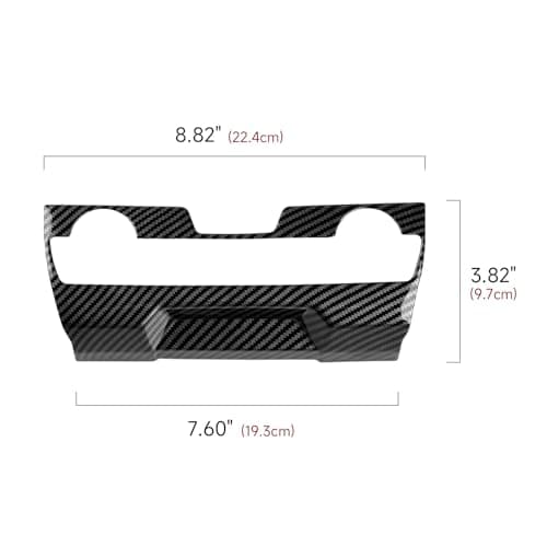 Air Condiitioning Center Console Panel Decals for 2016-2021 Honda Civic 10th Gen Accessories ABS Carbon Fiber Stickers, NOT for The CAR with Warmer Buttons