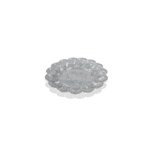Clear Deviled Egg Platter 11.5” Diameter