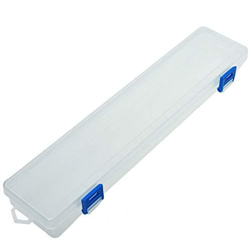 3 Pcs 12.8'' x 2.95'' x 1.18'' Paint Brushes Storage Box Watercolor Pen Container Drawing Tools,Clear