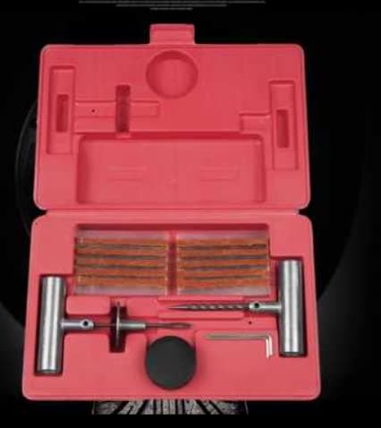 Keadic98Pcs Universal Tire Repair Tool Kit with Storage Case, Heavy Duty Tubeless Tire Patch Kit T-Handle Tire Plug Flat Puncture Patch Emergency Repair Tool for Tractor Bicycle Truck Lawn Mower