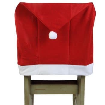 Christmas House Felt Santa's Hat Chair Covers