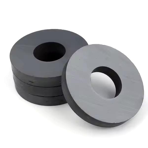 SSEA (60 x 24 x 13 mm) Donut-Shaped Ceramic (Ferrite) Magnets – Safe Medium-Small Magnets for School, Crafts & DIY – Pack of 4