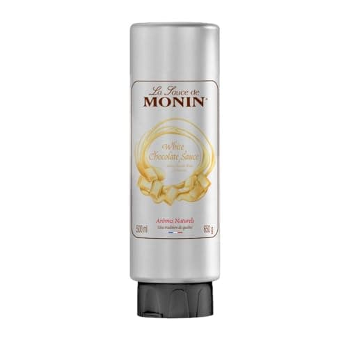 MONIN White Chocolate Sauce, Single Bottle, 16.9 fl oz (500 ml)