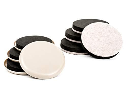Furniture Movers - 3.5 Inch Width Plastic and Felt Sliders - Protector Moving Pads for Carpet, Hardwood, Linoleum, and Other Hard Surfaces - Set of 8 Included